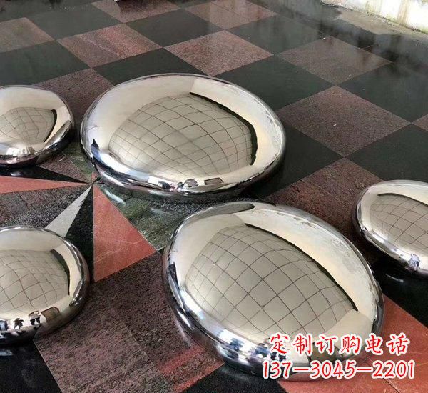 湖南不锈钢抽象鹅卵石雕塑