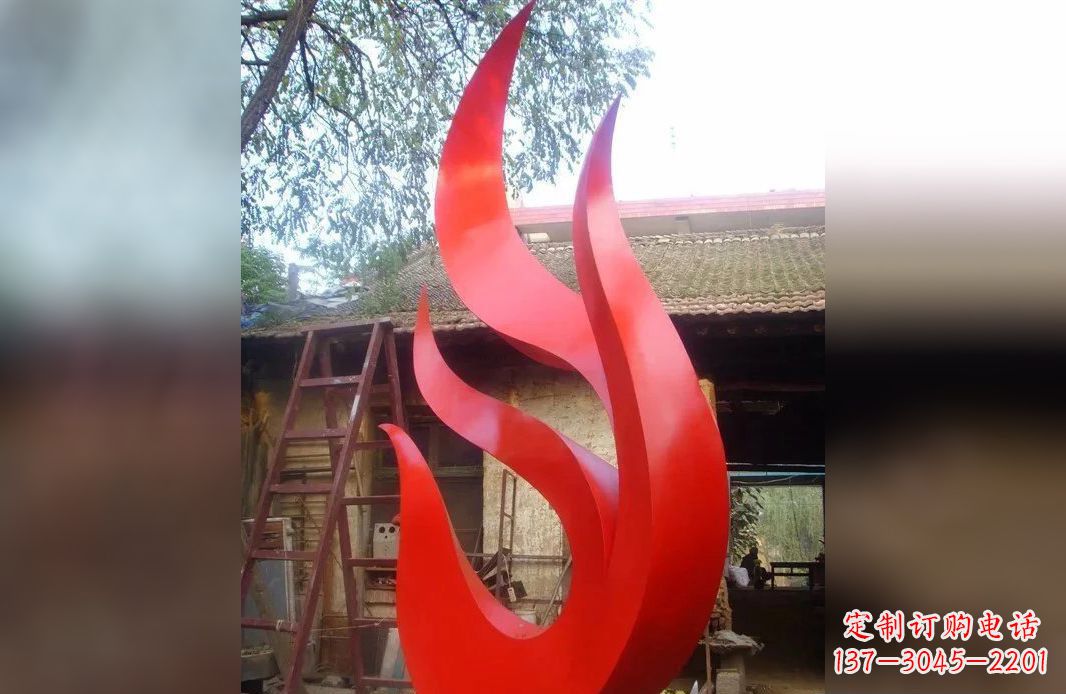 湖南不锈钢抽象凤凰雕塑 (5)