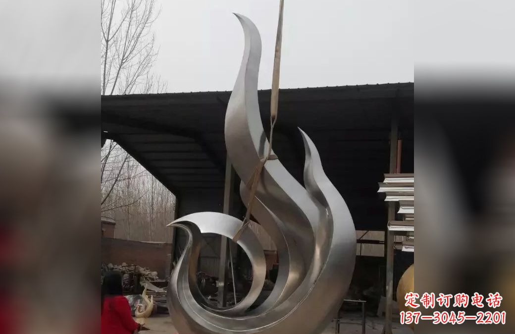 湖南不锈钢抽象凤凰雕塑 (7)