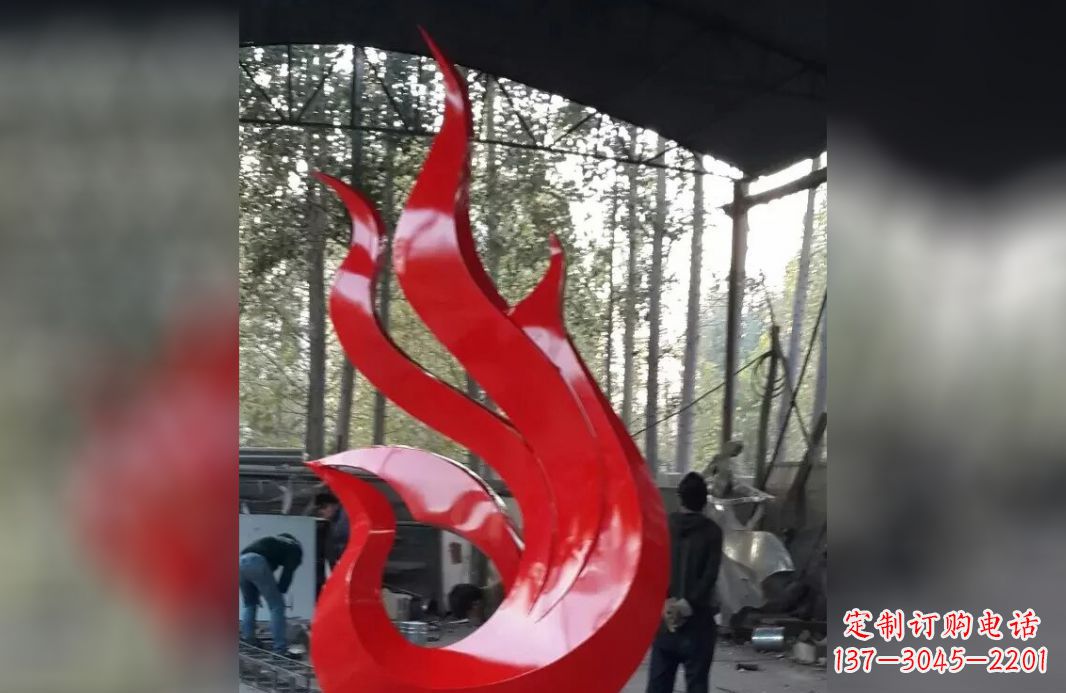 湖南不锈钢抽象凤凰雕塑 (6)