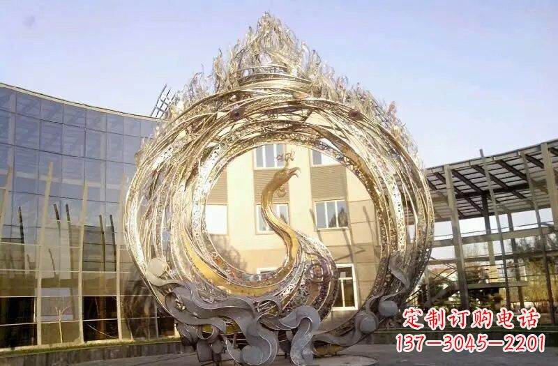 湖南不锈钢抽象凤凰涅槃雕塑