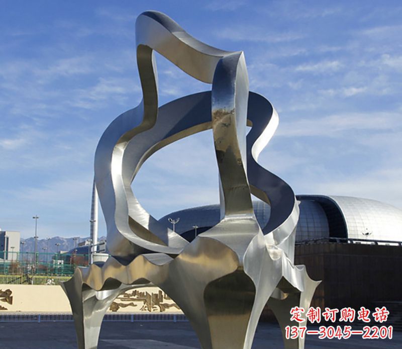 湖南不锈钢抽象钢琴雕塑 (2)