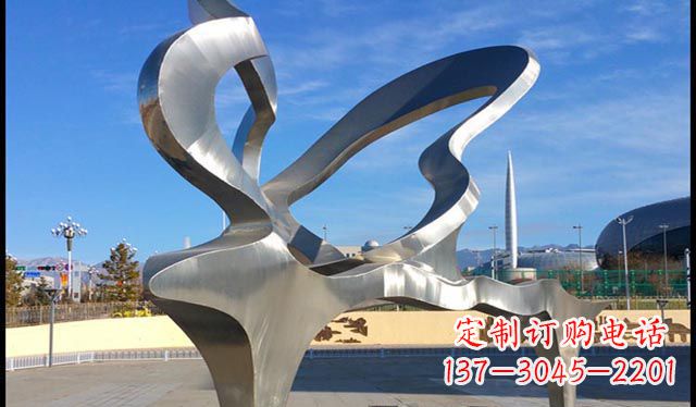 湖南不锈钢抽象钢琴雕塑1