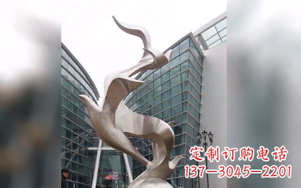 湖南不锈钢抽象鸽子雕塑 (2)