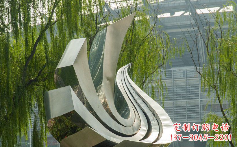 湖南不锈钢抽象鸽子景观雕塑