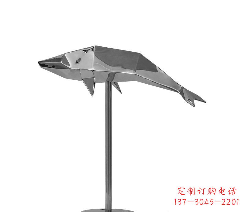 湖南不锈钢抽象海豚雕塑