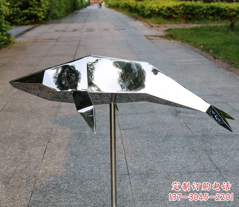 湖南不锈钢抽象海豚雕塑112