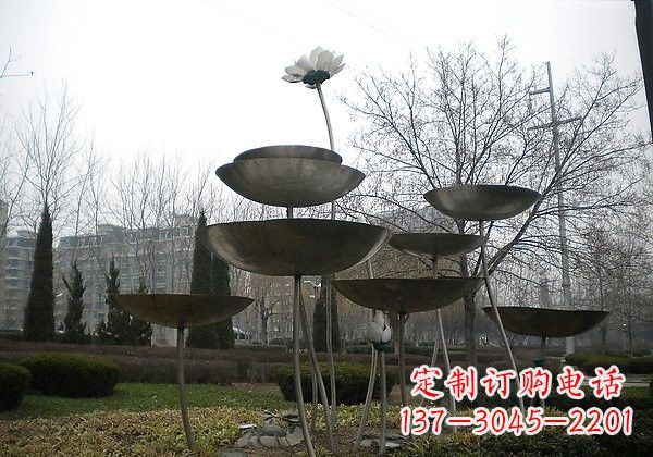 湖南不锈钢抽象荷花雕塑