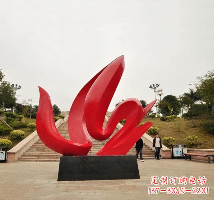 湖南不锈钢抽象火苗雕塑