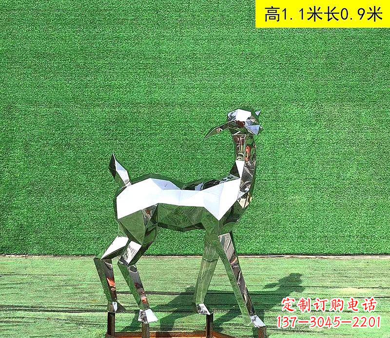 湖南不锈钢抽象几何小鹿雕塑