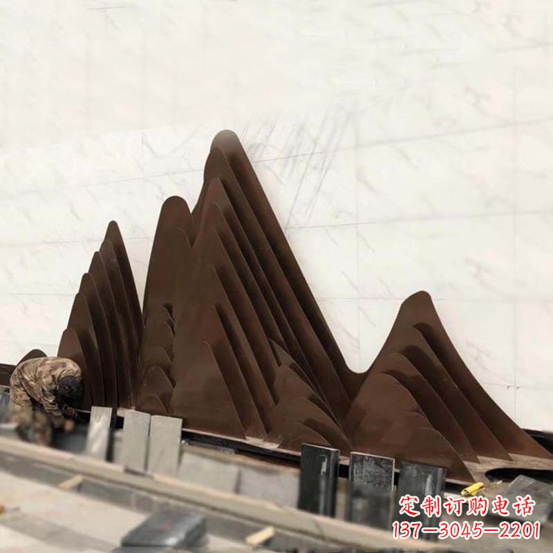 湖南不锈钢抽象假山景观