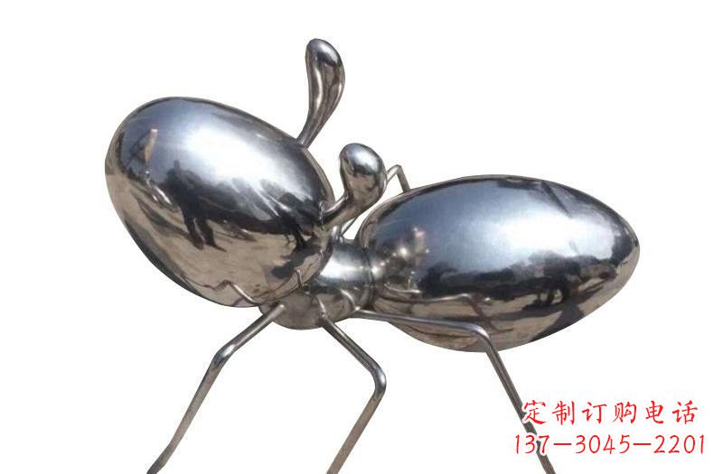 湖南不锈钢抽象镜面蚂蚁雕塑