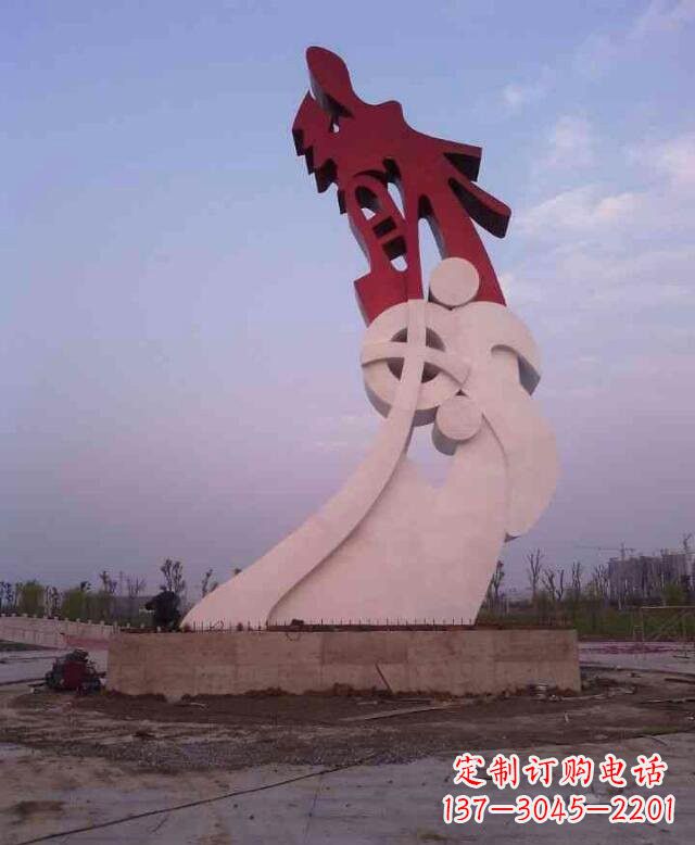 湖南不锈钢抽象龙城市景观雕塑