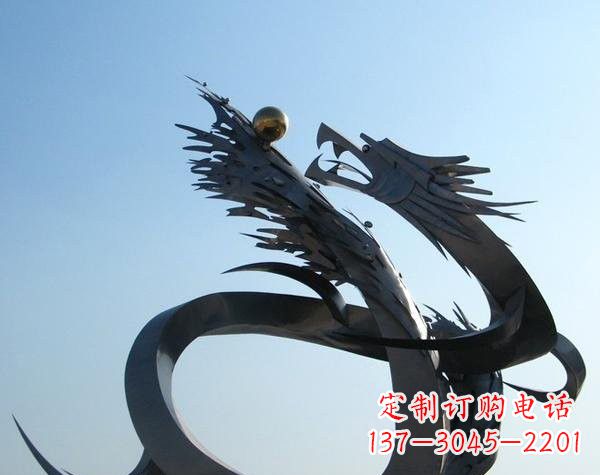 湖南不锈钢抽象龙戏珠