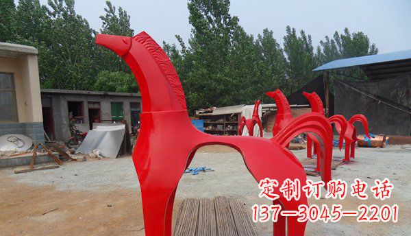 湖南不锈钢抽象马雕塑 (3)