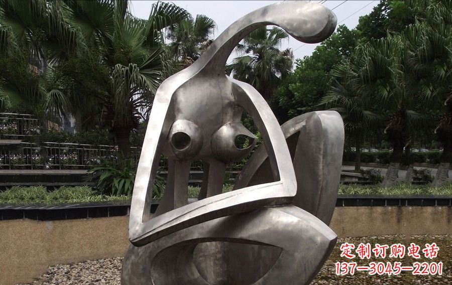 湖南不锈钢抽象美女人物雕塑2