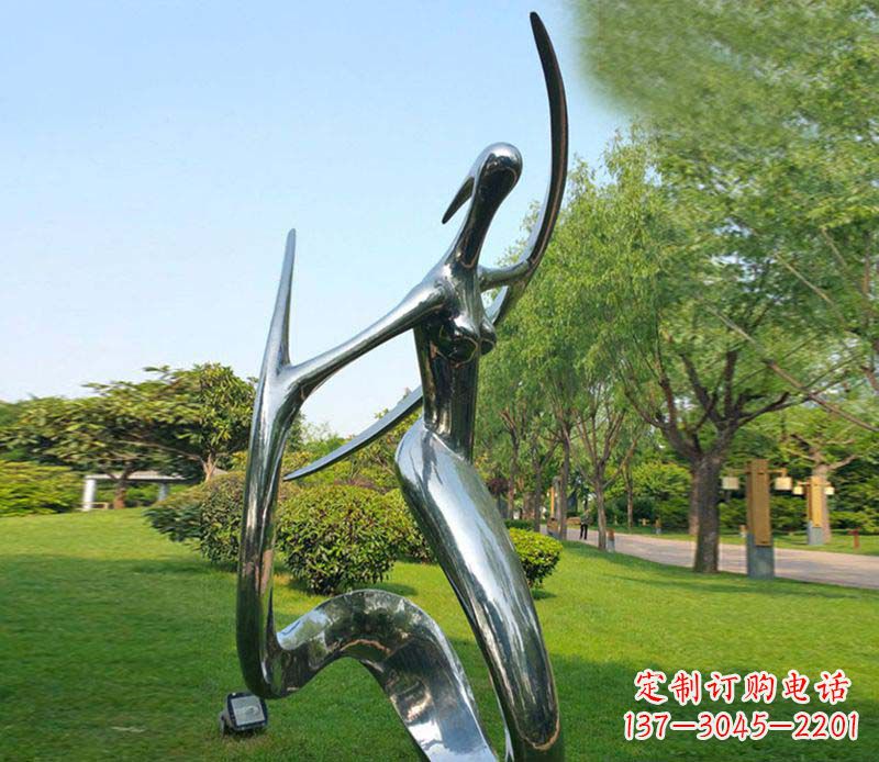 湖南不锈钢抽象美女跳舞雕塑 