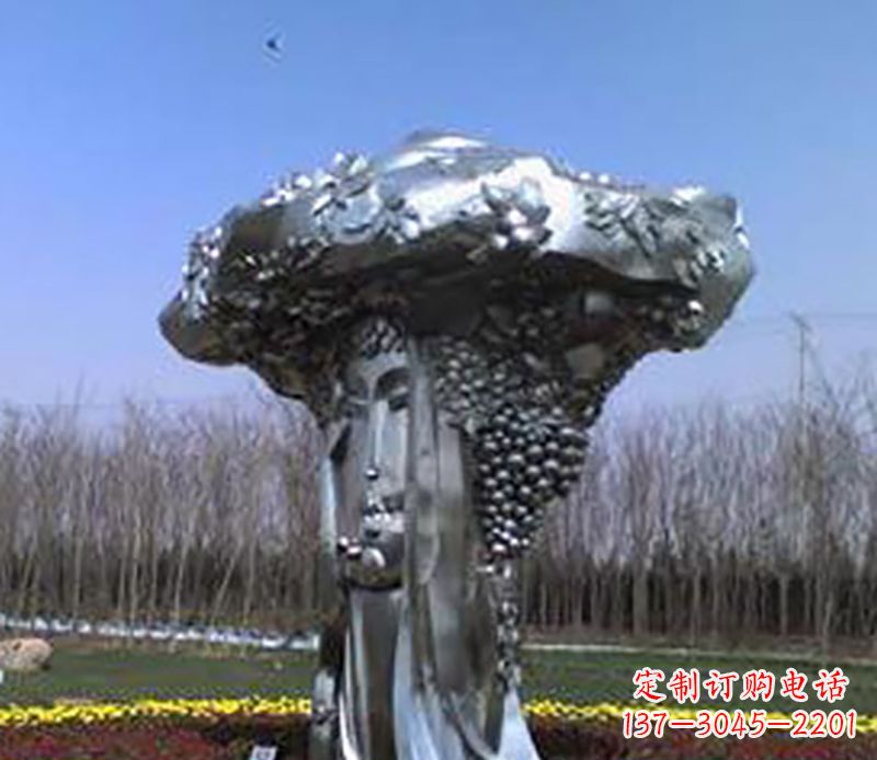 湖南不锈钢抽象葡萄公园景观雕塑