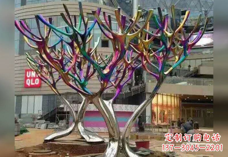 湖南不锈钢抽象树枝雕塑