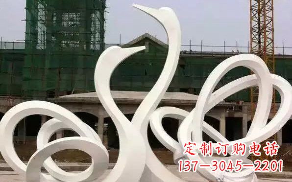 湖南不锈钢抽象天鹅雕塑222