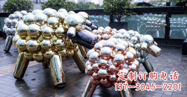 湖南不锈钢抽象小羊肖恩雕塑