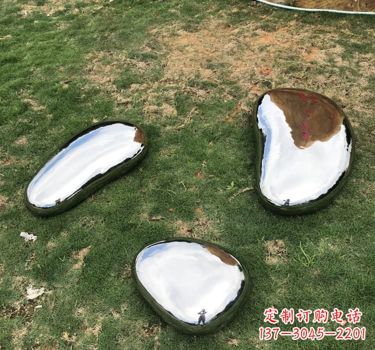 湖南不锈钢抽象艺术鹅卵石雕塑