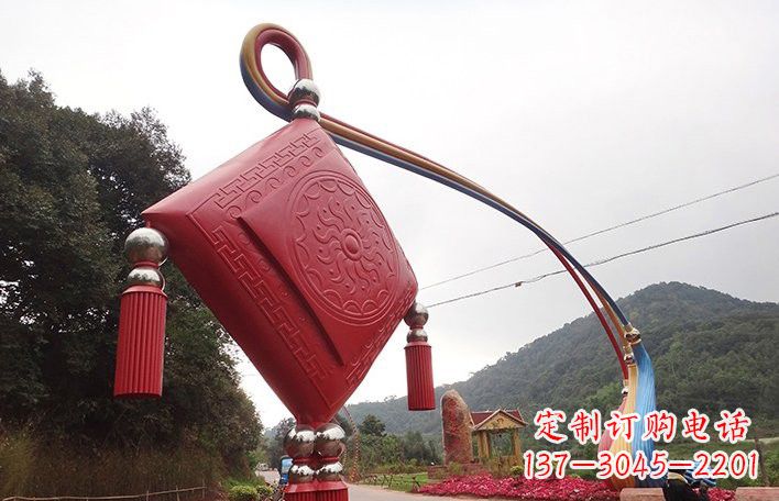 湖南不锈钢抽象中国结拱门
