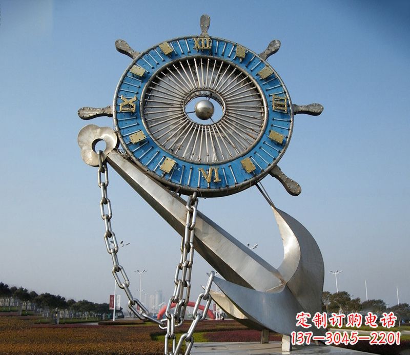 湖南不锈钢船舵雕塑 广场