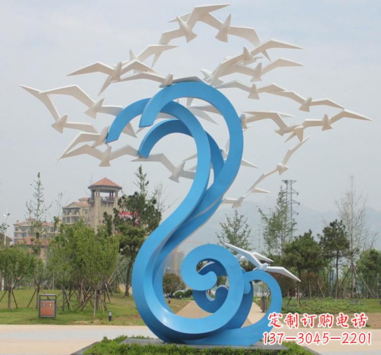 湖南不锈钢创意大雁雕塑