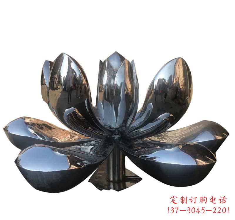 湖南不锈钢创意荷花雕塑