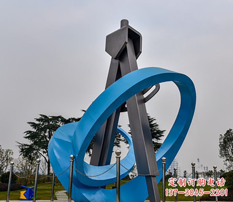 湖南不锈钢创意圆规造型