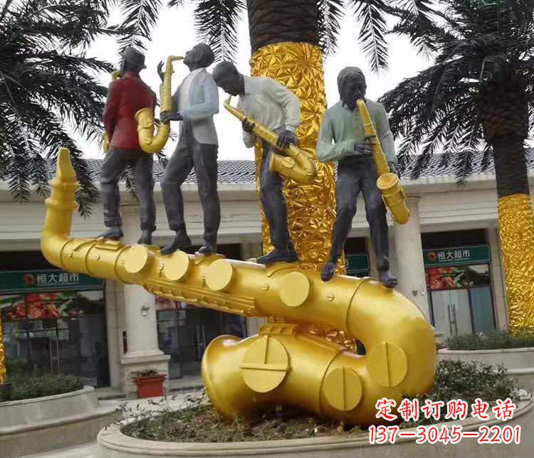 湖南不锈钢吹萨克斯人物雕塑