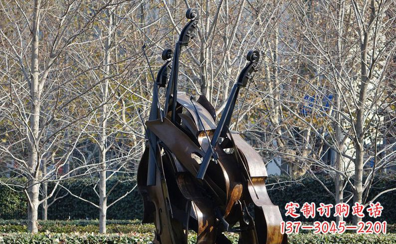 湖南不锈钢大提琴乐器雕塑