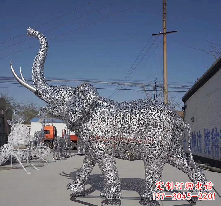 湖南不锈钢大象雕塑