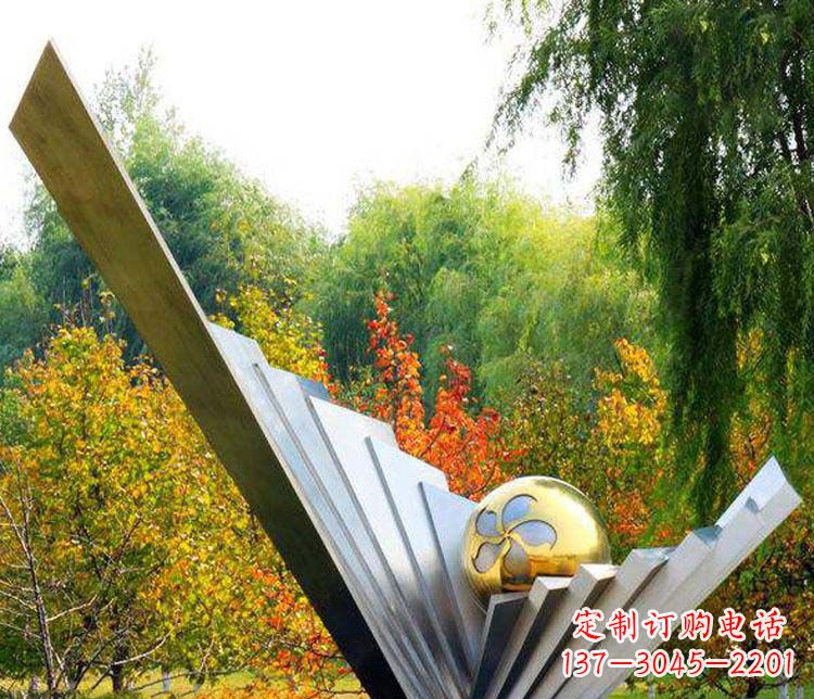 湖南不锈钢大型翅膀景观雕塑