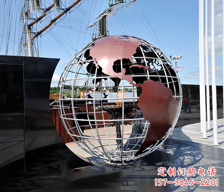 湖南不锈钢大型地球仪雕塑
