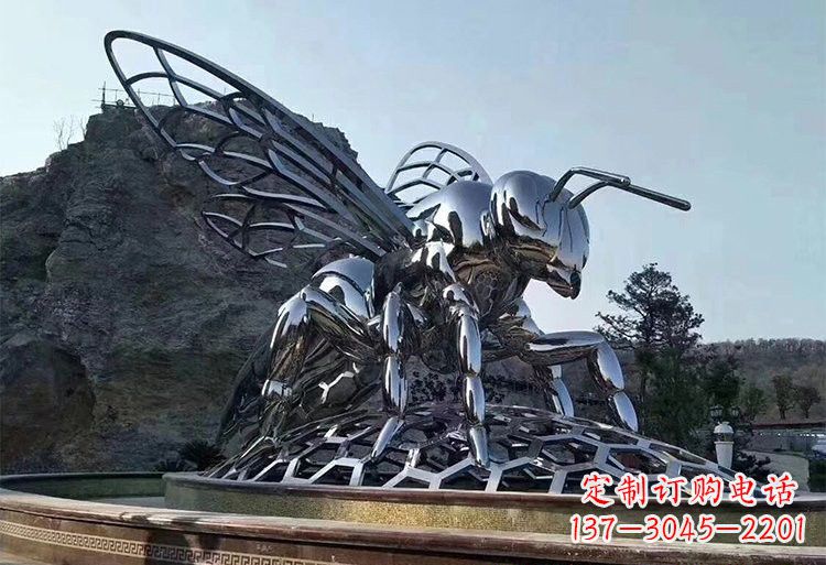 湖南不锈钢大型蜜蜂雕塑