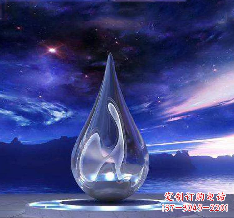 湖南不锈钢大型水滴雕塑
