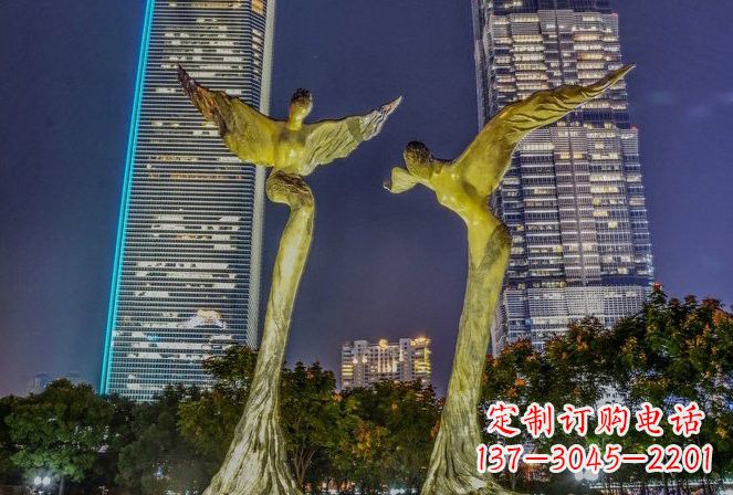湖南不锈钢大型天使雕塑