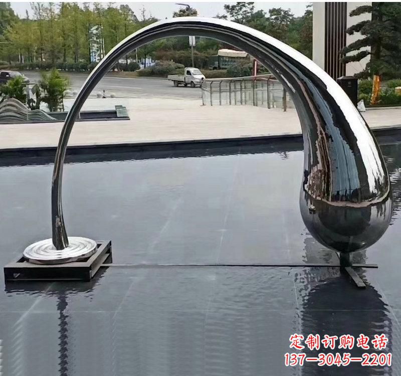 湖南不锈钢大型水滴抽象雕塑