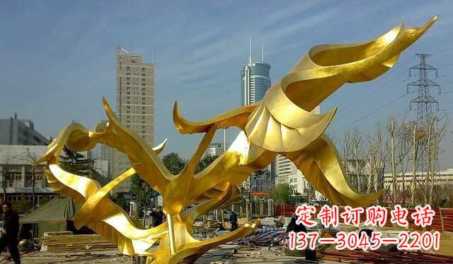 湖南不锈钢大雁雕塑 (4)