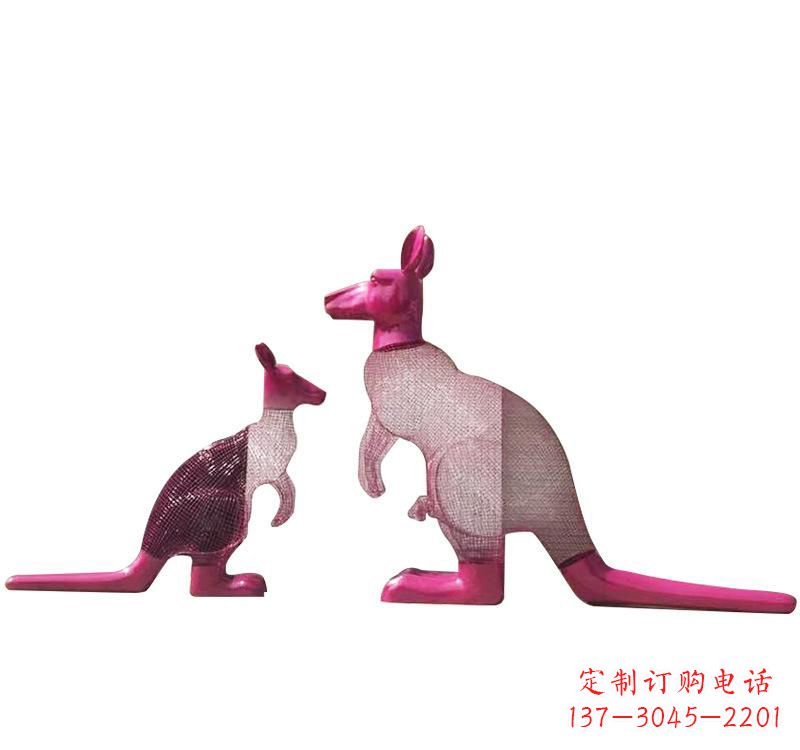 湖南不锈钢袋鼠雕塑