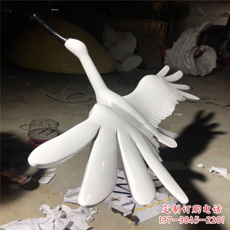 湖南不锈钢丹顶鹤雕塑