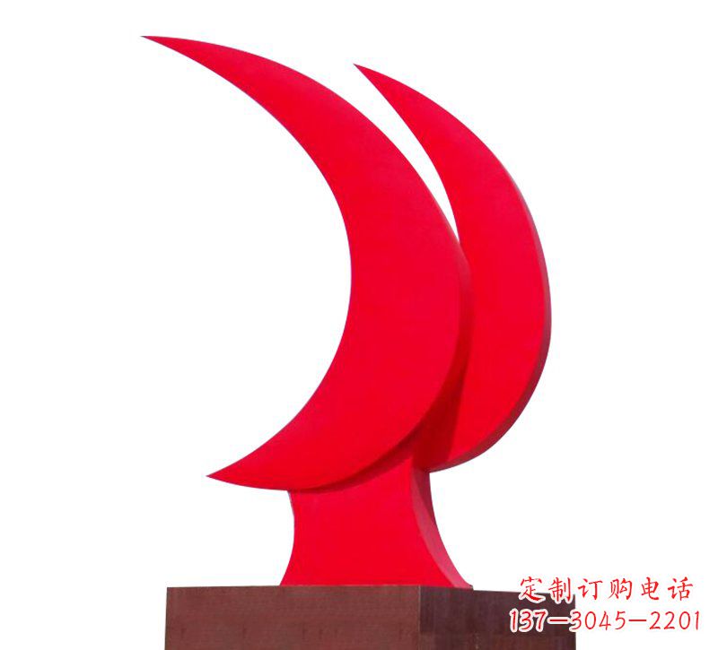 湖南不锈钢党建党旗标志雕塑