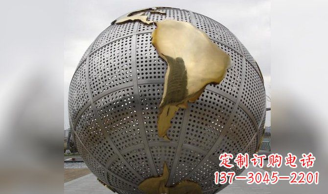 湖南不锈钢地球地图雕塑