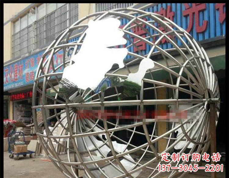 湖南不锈钢地球公园景观雕塑 (2)