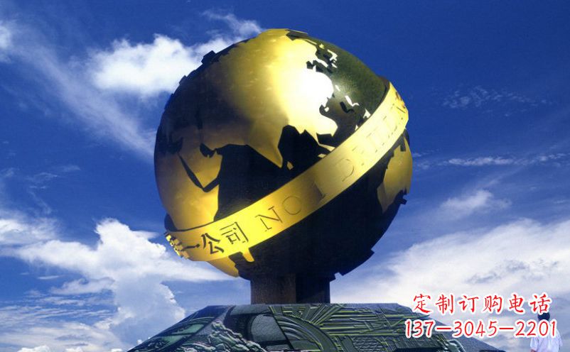 湖南不锈钢地球企业雕塑