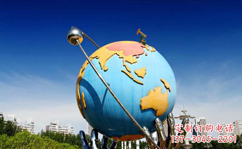 湖南不锈钢地球仪雕塑 (3)