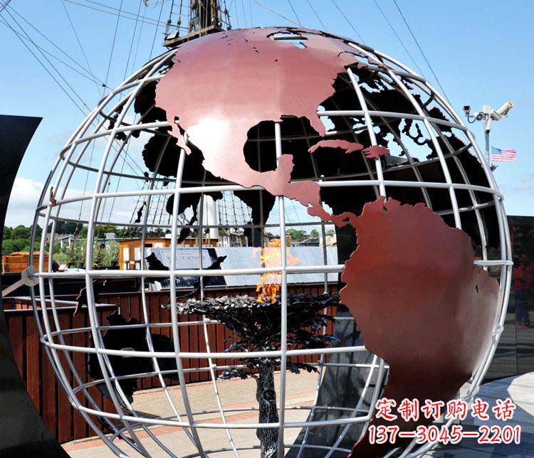 湖南不锈钢地球仪雕塑精美的艺术品