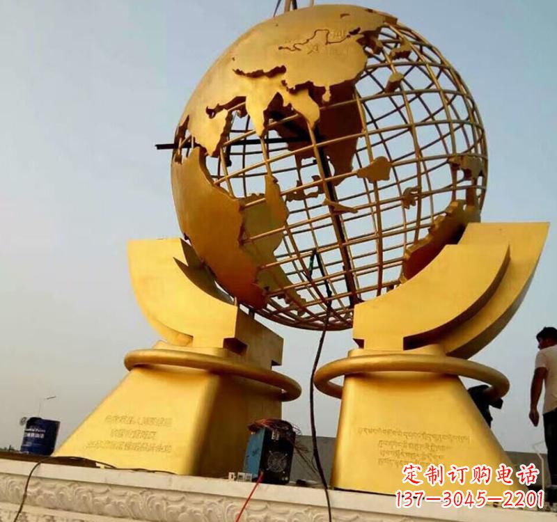 湖南不锈钢地球仪镂空雕塑